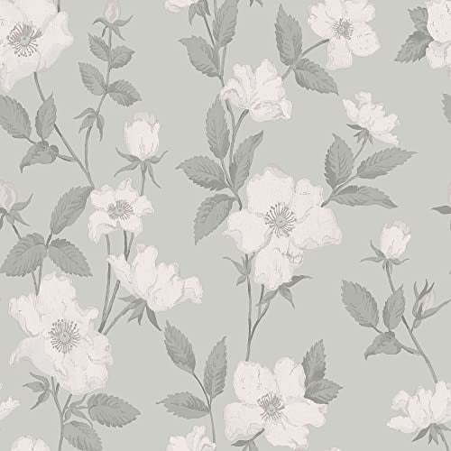Laura Ashley Fleurir Smoke Green Tapete