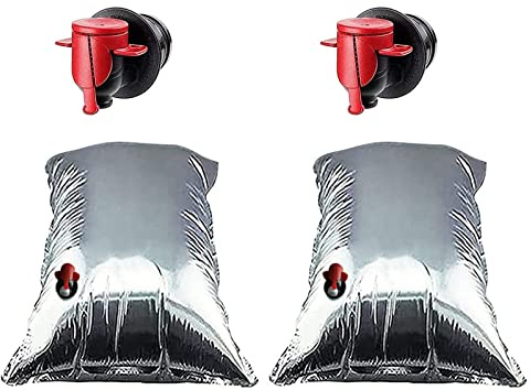 WANGCL Paquete de 2 recipientes de agua plegables de 20 l tanque de agua potable plegable con grifo para senderismo y camping
