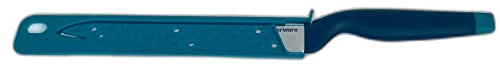 Tupperware Brotmesser A-Serie Messer mit Wellenschliff petrol Messerlänge 33,7 cm