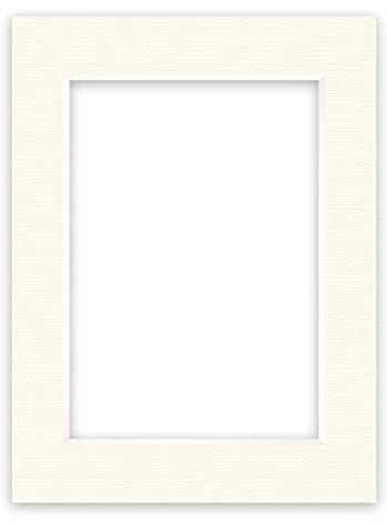 nielsen Conservation Passepartout Karton 1,5 mm | Außenformat 30x40 cm für Bildformat 20,5x29,5 cm (auch für DIN A4) | Cremeweiß | strukturierte Oberfläche