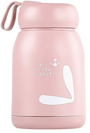 Taza térmica, taza termo de doble capa, taza de café aislada portátil de 330 ml para agua caliente y fría, café y té(Rosa)