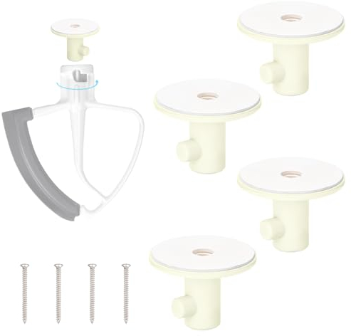 4 Pcs Stand Mixer Attachment Holders Kitchen Accessory Organizer Compatible with Kitchenaid Mixer Attachments,With Screw