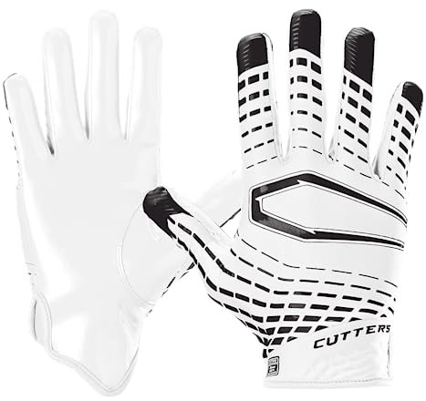Cutters CG10580-90002-L Rev 5.0 Youth Receiver Handschuhe, Weiß, L