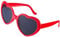 Balinco Herzbrille Rot, Herz Sonnenbrille, Retro 50er Brille Damen, Herzchen Partybrille, Herzsonnenbrille, Hippie Mottoparty, lustige Brillen, Festival, Karneval, Fasching
