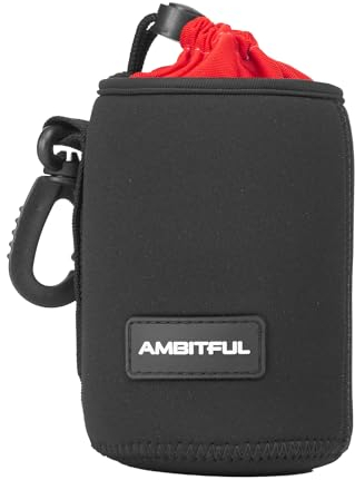 AMBITFUL 75 * 130 mm / 2.95x 5.11 inch S Size Lens Pouch Compatible for Canon, Nikon, Sony, Pentax, Olympus Small Camera Lens Case Bag Thick Protective Neoprene Pouch Soft Plush for DSLR Lens(LP-13