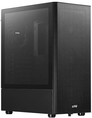XPG Valor MESH (kompaktes ATX-Mid-Tower-Gehäuse, MESH-Frontpanel-Design, 3mm-gehärtetes Glas-Seitenpanel, vorinstallierte x4 120mm Lüfter)
