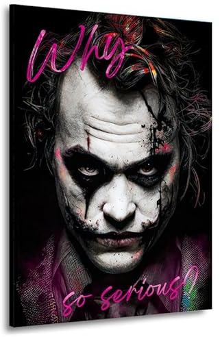 Kunstgestalten24 Leinwandbild Joker Batman Pop Art Bild Kunst Raum- u. Wanddeko