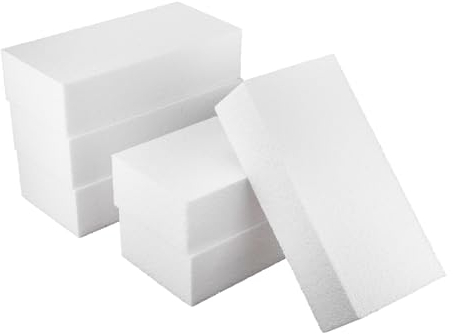 MCE-Commerce, rectángulos de poliestireno, bloques para manualidades, 5 cm, Blanco, 20×10×5cm, 6