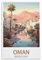 PuPLuM Vintage-Reiseposter Oman im Nahen Osten, Fjorde, 20 x 30 cm, Leinwand, Wandkunst, Poster für Wohnzimmer, Dekoration, Gemälde für Heimdekoration