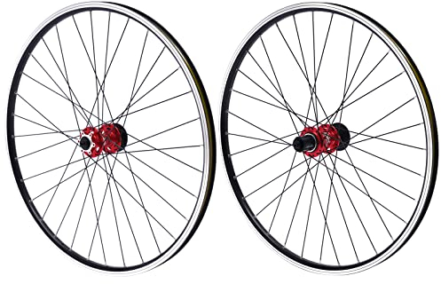 29 Zoll Laufrad Set Mountainbike Laufradsatz AluminiumLegierung Hinterrad Vorderrad Disc Bunte Räder Paar MTB-Felge mit 6 Loch Scheibenbremsen (Schwarz)