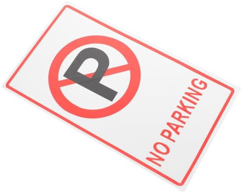 PartyKindom panneaux de sécurité panneau interdiction de stationner véhicule pas de signe de stationnement panneaux de voiture personnalisés créatifs emblèmes fournitures publiques aluminium