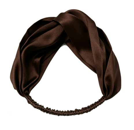Yurosiay Elastisch Haarband Seide Damen 100% Reine Maulbeerseide 19 Momme Stirnband Haarbänder Breit Haarschmuck Satin Mädchen Stirnbänder Headband Bandana