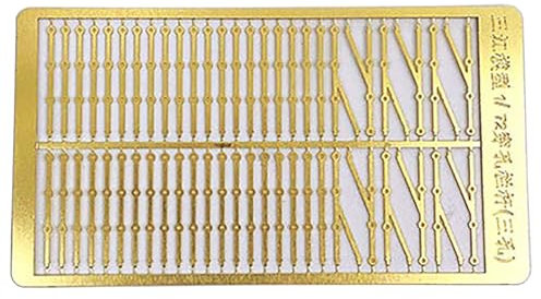 RC Model Boat Etching 1:72 Scale Brass Photo-Etched Perforated Rail Stanchions 2 Holes & 3 Holes Class Stanchions For Ship Model(3 holes)