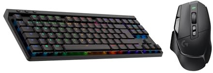 Logitech G G502 X LIGHTSPEED Ratón inalámbrico Gaming - Ratón óptico interruptores óptico-mecánicos y Logitech G G515 LIGHTSPEED TKL de perfil bajo Teclado para gaming inalámbrico, QWERTY ESP - Negro