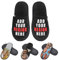 Pantuflas de Algodón Personalizadas, Pantuflas de algodón personalizadas con foto/texto/logotipo, Zapatillas de Estar por Casa para Hombre Mujer, Suave Cómodas Cálidas Pantuflas Suela Antideslizante