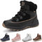 ARRIGO BELLO Stivali Da Neve Donna Invernali Scarpe Da Donna Invernale Trekking Stivaletti Outdoor Casual Camminate Antiscivolo Boot (I Nero,EU 38)