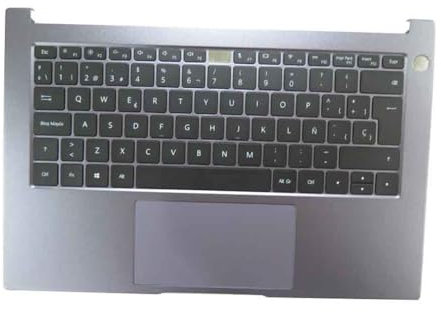 Teclado PalmRest para portátil para Huawei MATEBOOK D14 NBB-WAH9 NbB-WAH9P Gris Teclado SP en mayúsculas con retroiluminación en español