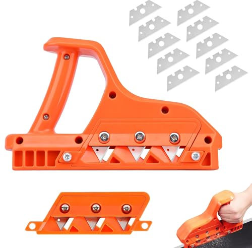 Tagliabordi per Cartongesso, con set di Lame a 45° e 60°, Pialla Manuale per Bordi, Taglierina ad Alta Velocità per Cartongesso, Pialla per Bordi Multiuso per Cartongesso, Sughero con 10 Lame