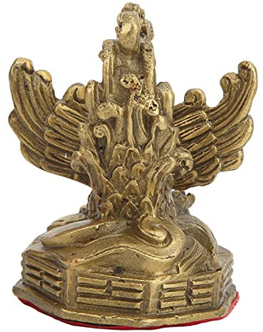 SUNGOOYUE Messing-Phoenix-Statue, Hohe Härte, Guter Glanz, Dekorative Phoenix-Figuren, Bücherregal-Sammlung, Geschenke, 8 X 6 X 6 cm