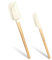 2 PCS Silicone Spatula Wood Handle, Rubber Spatulas for Cooking, Small Spatula Silicone Jar Scraper, Small Rubber Spatulas for Kitchen Cooking, Baking, Mixing