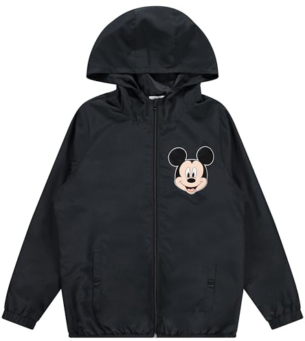 Mickey Mouse Veste pour femme avec capuche - Veste coupe-vent légère et durable - Vestes de pluie pour femme, noir, XX-Large