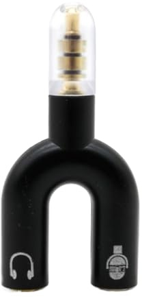 Uhngw Divisor De Audio para Auriculares | Adaptador Jack De 3 5 Mm - Conector De Auriculares Tipo U para Compartir Audio En Portátiles Tablets Y Pc para Hombres Y Mujeres