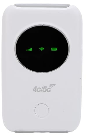5G 4G LTE Mobile Hotspot 300 Mbps con Slot SIM, Router WiFi Portatile per Viaggi, connettività a 10 Dispositivi, Batteria da 3200 MAh e Schermo a LED (bande 4G)
