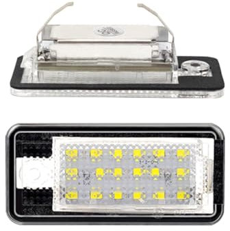 Kennzeichenbeleuchtung, Kennzeichenleuchte 2Pcs Passend für Audi Anzahl Licht A3 A4 S4 RS4 B6 B7 A6 RS6 S6 C6 S5 Q7 A8 S8 Fehler freies Kennzeichen Lampe