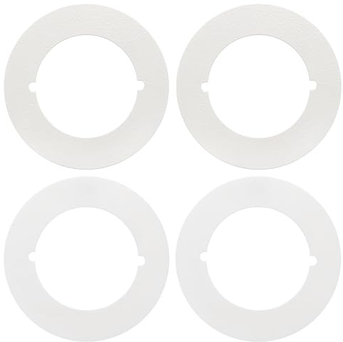 PATIKIL Door Knob Plates, 2 Pcs Round Plate Cover for Door Deadbolt Double Side Knob Handle Repair Kit Cover Filler Fixing Repair Backplate, White