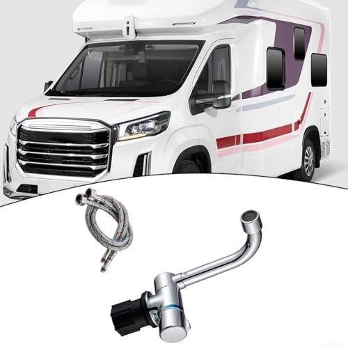 Kompakte Küchenspüle Armatur für Wohnmobil mit Warm- und Kaltwasser-Funktion (Warm und Kalt 1002)