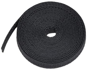 Gestion des câbles Manchon de câble tressé, Tube thermorétractable en Pet 2:1, Protection d'organisateur Fil Gaine rétractable Ignifuge 1 pièce(Black,10MMx1 Meter)