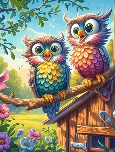 Eulen in einem magischen Baumhaus 500 Teile Puzzle Für Erwachsene Klar Gedruckt Wildtier Haustier Cute Perfekt Für Gemeinsame Spieleabende Fördert Familienbindung Karton 500 PCS