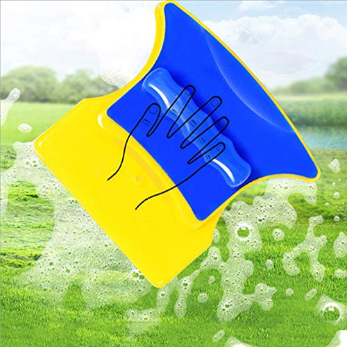 AMONIDA Square Magnetic Window Cleaner Double Sided Tool for Home and Office Glass Wiping 11.5x5x10.5cm