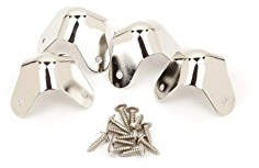 Fender® 099 1350 Pure Vintage 3 Screw Mount Amplifier Corners, Set of 4 – Nickel