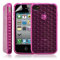 Custodia – cover gel bolla trasparente per Apple Iphone 4/4S colore rosa + pellicola protezione