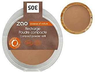 Bio Make Up Vegan Compact Powder ZAO Refill 9 g – Vegane Naturkosmetik Schminke Puder – deckend & mattierend – Nachfüller Nr. 305 Pink Sand