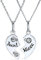 Bling Jewelry 2 Pcs Bester Freund Tante Nichte Split Broken Puzzle Heart Break Apart Anhänger Halskette Für Frauen Für Teenager Sterling Silber