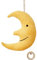Efie Bio Spieluhr Mond – Bio-Baumwolle (kbA), Made in Germany, GOTS-zertifiziert – Melodie Mozarts Wiegenlied (Schlafe mein Prinzchen, schlaf ein)