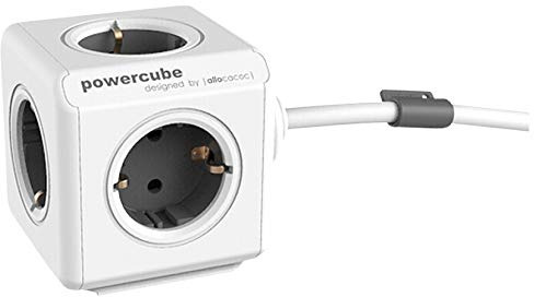 Allocacoc PowerCube Extended inkl. 1,5 m Kabel grau Type F
