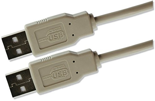 rhinocables - USB 2.0 A Male to Male Cable | 480 Mbps Data Transfer | Compatible with PC, Laptop, TV, DVD | Ideal for Home & Office Use | Plug & Play, Beige 3m