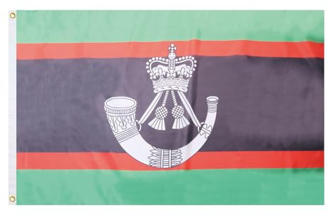AZ FLAG Flagge The rifles von Vereinigte Königreich 90x60 cm 2 Ösen | Für innen und außen Britische dekorative Flagge The Rifles of United Kingdom doppelte Nähte und verstärkte Kanten