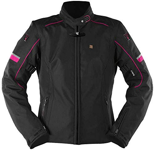 V Quattro Design Livya Blouson Femme, Noir/Rose, Taille L