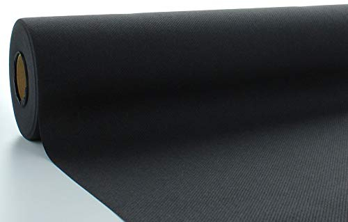 Mank Tischdeckenrollen Uni | Rollenware 120 cm x 40 m aus Airlaid stoffähnlich Tischdecke für Gastronomie | (Schwarz, 120 cm x 40 m)