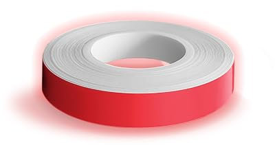 Bandes Wheel Stripes Fluorescents pour les Jantes des Motos, Rouge, 9 mm x 6 mt