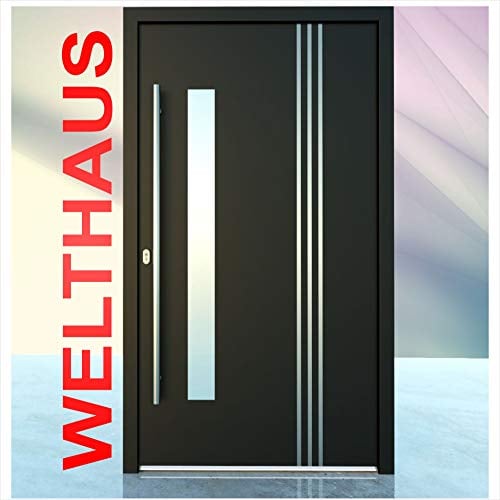 Haustür Welthaus WH75 Standard Aluminium mit Kunststoff LA122 Bremen Tür 1100x2100mm DIN Links Farbe aussen anthrazit Innen weiß außengriff BGR1400 innendrucker M45 Zylinder 5 Schlüßel