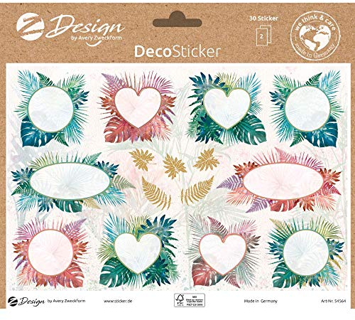 AVERY Zweckform Decorative Stickers 30 Stickers Labelling Birthday (Labels on A5 Sheet, Writable Adhesive Labels for Gifts, Wine Bottles and Cards, with Gold Effect) 54564, 4004182545645