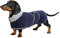 Geyecete-Polarfleece Winter hundemantel fur Dackel,Miniatur Dackel Pullover,Warmes Einstellbar Hundejacke Hundeweste mit Geschirr öffnung-Navy Blau-M