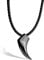 SERASAR Lederkette Herren Leder-Halskette mit Anhänger - 60cm Schwarz Lederband Kette Schmuck-Schachtel für Männer Echtleder Geschenk Leather Necklace Men Jewelry Band