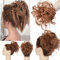 Haarteil Dutt Haargummi mit Haaren Glatt struppige Haarknoten Hochsteckfrisuren Synthetik günstig Haarverlängerung für Frauen Light Auburn