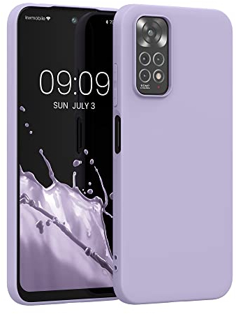 kwmobile Housse Compatible avec Xiaomi Redmi Note 11 / Note 11S Coque - Housse de téléphone Protection Souple en Silicone - Violet Pastel